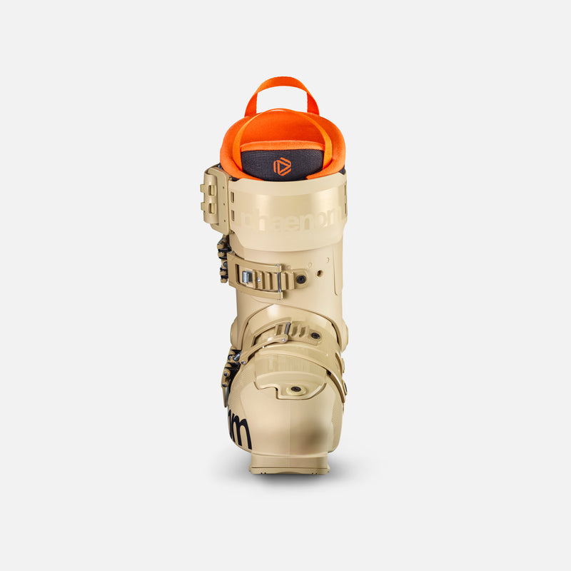 Beige phaenom fs 02 110 ski freestyle all mountain piste boot front product shot