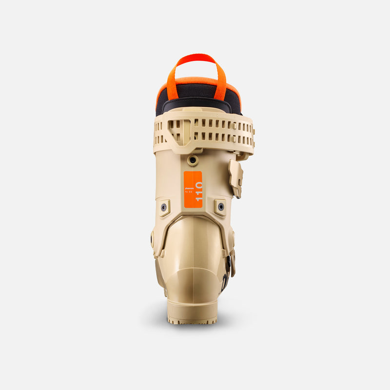 Beige phaenom fs 02 110 ski freestyle all mountain piste boot back product shot