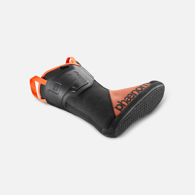Black and red ski boot liner sole shot